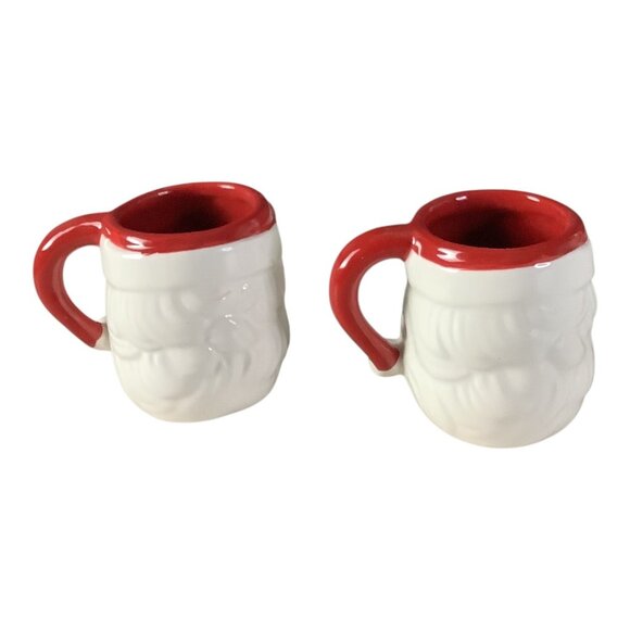 Lang Christmas Black Santa Claus Espresso Mug Set Of 2 Dishwasher Microwave Safe - Picture 2 of 5